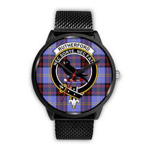 Load image into Gallery viewer, Rutherford Clans ,Rose Gold Metal Mesh watch, leather steel watch, tartan watch, tartan watches, clan watch, scotland watch, merry christmas, cyber Monday, halloween, black Friday