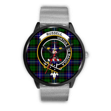 Load image into Gallery viewer, Russell Clans ,Rose Gold Metal Link watch, leather steel watch, tartan watch, tartan watches, clan watch, scotland watch, merry christmas, cyber Monday, halloween, black Friday