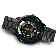 Load image into Gallery viewer, Russell Clans ,Brown Leather watch, leather steel watch, tartan watch, tartan watches, clan watch, scotland watch, merry christmas, cyber Monday, halloween, black Friday