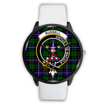 Load image into Gallery viewer, Russell Clans ,Silver Metal Mesh watch, leather steel watch, tartan watch, tartan watches, clan watch, scotland watch, merry christmas, cyber Monday, halloween, black Friday
