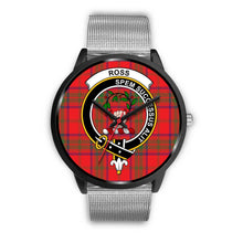Load image into Gallery viewer, Ross Modern Clans ,Rose Gold Metal Link watch, leather steel watch, tartan watch, tartan watches, clan watch, scotland watch, merry christmas, cyber Monday, halloween, black Friday