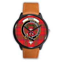 Load image into Gallery viewer, Ross Modern Clans ,Pink Leather watch, leather steel watch, tartan watch, tartan watches, clan watch, scotland watch, merry christmas, cyber Monday, halloween, black Friday