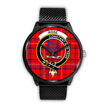 Load image into Gallery viewer, Rose Clans ,Rose Gold Metal Mesh watch, leather steel watch, tartan watch, tartan watches, clan watch, scotland watch, merry christmas, cyber Monday, halloween, black Friday