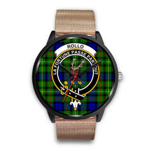 Load image into Gallery viewer, Rollo Clans ,Brown Leather watch, leather steel watch, tartan watch, tartan watches, clan watch, scotland watch, merry christmas, cyber Monday, halloween, black Friday