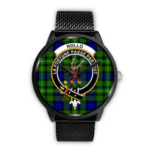 Load image into Gallery viewer, Rollo Clans ,Rose Gold Metal Mesh watch, leather steel watch, tartan watch, tartan watches, clan watch, scotland watch, merry christmas, cyber Monday, halloween, black Friday