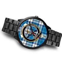 Load image into Gallery viewer, Roberton Clans ,Brown Leather watch, leather steel watch, tartan watch, tartan watches, clan watch, scotland watch, merry christmas, cyber Monday, halloween, black Friday