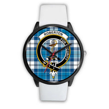 Load image into Gallery viewer, Roberton Clans ,Silver Metal Mesh watch, leather steel watch, tartan watch, tartan watches, clan watch, scotland watch, merry christmas, cyber Monday, halloween, black Friday