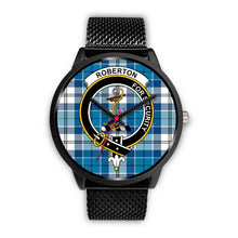 Load image into Gallery viewer, Roberton Clans ,Rose Gold Metal Mesh watch, leather steel watch, tartan watch, tartan watches, clan watch, scotland watch, merry christmas, cyber Monday, halloween, black Friday