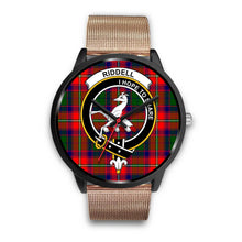Load image into Gallery viewer, Riddell Clans ,Brown Leather watch, leather steel watch, tartan watch, tartan watches, clan watch, scotland watch, merry christmas, cyber Monday, halloween, black Friday