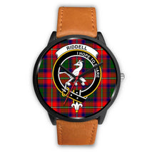 Load image into Gallery viewer, Riddell Clans ,Pink Leather watch, leather steel watch, tartan watch, tartan watches, clan watch, scotland watch, merry christmas, cyber Monday, halloween, black Friday