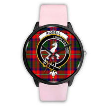 Load image into Gallery viewer, Riddell Clans ,Silver Metal Link watch, leather steel watch, tartan watch, tartan watches, clan watch, scotland watch, merry christmas, cyber Monday, halloween, black Friday