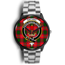 Load image into Gallery viewer, Rattray Modern Clans ,Black Metal Link watch, leather steel watch, tartan watch, tartan watches, clan watch, scotland watch, merry christmas, cyber Monday, halloween, black Friday