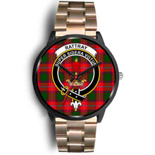 Load image into Gallery viewer, Rattray Modern Clans ,Black Leather watch, leather steel watch, tartan watch, tartan watches, clan watch, scotland watch, merry christmas, cyber Monday, halloween, black Friday