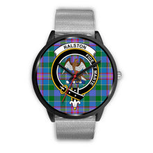 Load image into Gallery viewer, Ralston Clans ,Rose Gold Metal Link watch, leather steel watch, tartan watch, tartan watches, clan watch, scotland watch, merry christmas, cyber Monday, halloween, black Friday
