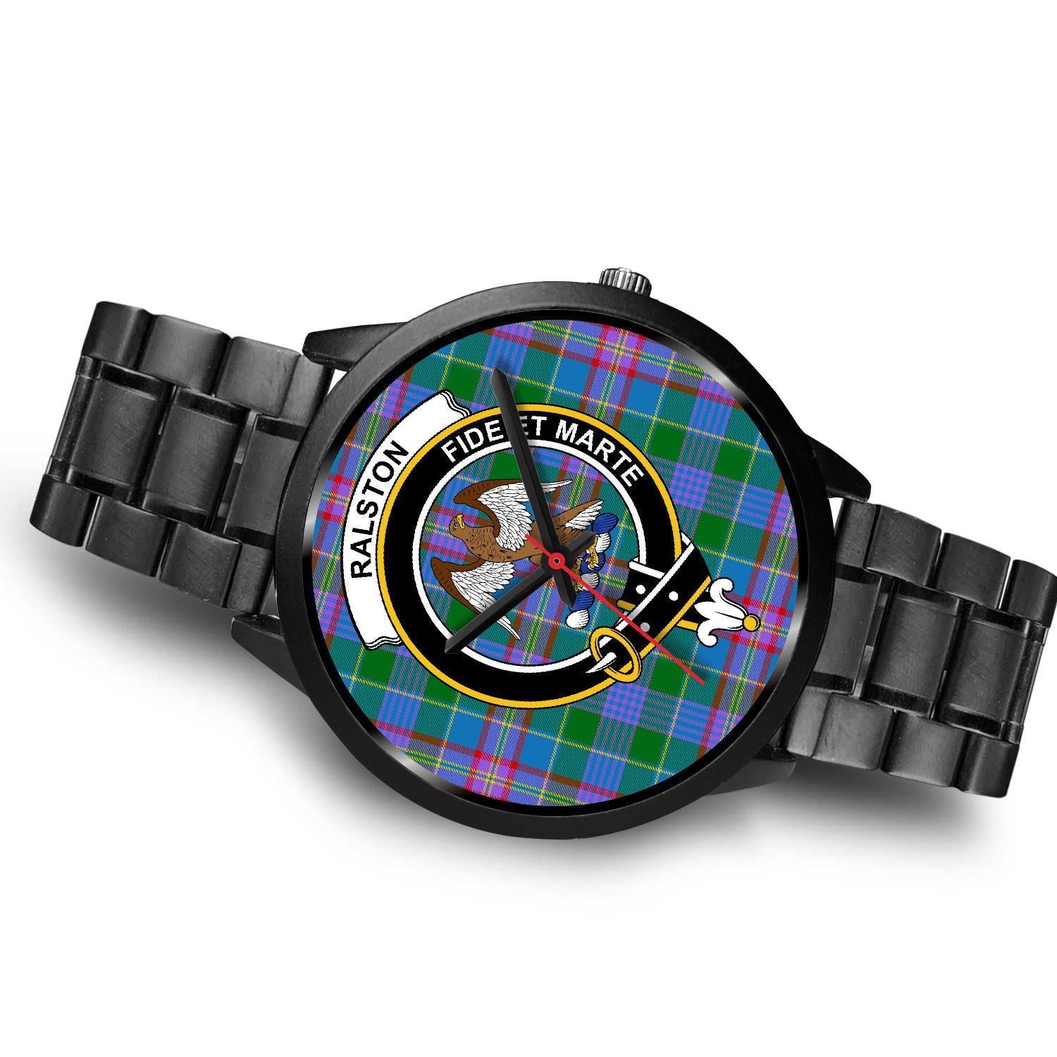 Scottish Drummond Clan Tartan Leather Strap Classic Watch Full Plaid -  1stscotland