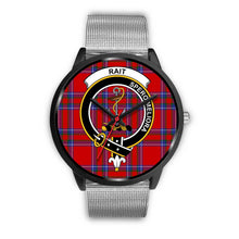 Load image into Gallery viewer, Rait Clans ,Rose Gold Metal Link watch, leather steel watch, tartan watch, tartan watches, clan watch, scotland watch, merry christmas, cyber Monday, halloween, black Friday