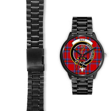 Load image into Gallery viewer, Rait Clans ,Black Leather watch, leather steel watch, tartan watch, tartan watches, clan watch, scotland watch, merry christmas, cyber Monday, halloween, black Friday