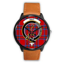 Load image into Gallery viewer, Rait Clans ,Pink Leather watch, leather steel watch, tartan watch, tartan watches, clan watch, scotland watch, merry christmas, cyber Monday, halloween, black Friday