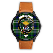 Load image into Gallery viewer, Purves Clans ,Pink Leather watch, leather steel watch, tartan watch, tartan watches, clan watch, scotland watch, merry christmas, cyber Monday, halloween, black Friday