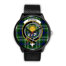 Load image into Gallery viewer, Purves Clans ,Rose Gold Metal Mesh watch, leather steel watch, tartan watch, tartan watches, clan watch, scotland watch, merry christmas, cyber Monday, halloween, black Friday