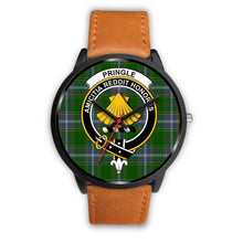 Load image into Gallery viewer, Pringle Clans ,Pink Leather watch, leather steel watch, tartan watch, tartan watches, clan watch, scotland watch, merry christmas, cyber Monday, halloween, black Friday