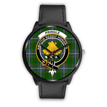 Load image into Gallery viewer, Pringle Clans ,Black Metal Mesh watch, leather steel watch, tartan watch, tartan watches, clan watch, scotland watch, merry christmas, cyber Monday, halloween, black Friday