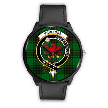 Load image into Gallery viewer, Primrose Clans ,Black Metal Mesh watch, leather steel watch, tartan watch, tartan watches, clan watch, scotland watch, merry christmas, cyber Monday, halloween, black Friday