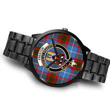 Load image into Gallery viewer, Preston Clans ,Brown Leather watch, leather steel watch, tartan watch, tartan watches, clan watch, scotland watch, merry christmas, cyber Monday, halloween, black Friday