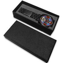 Load image into Gallery viewer, Preston Clans ,White Leather watch, leather steel watch, tartan watch, tartan watches, clan watch, scotland watch, merry christmas, cyber Monday, halloween, black Friday