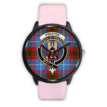 Load image into Gallery viewer, Preston Clans ,Silver Metal Link watch, leather steel watch, tartan watch, tartan watches, clan watch, scotland watch, merry christmas, cyber Monday, halloween, black Friday