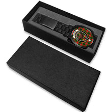 Load image into Gallery viewer, Pollock Modern Clans ,White Leather watch, leather steel watch, tartan watch, tartan watches, clan watch, scotland watch, merry christmas, cyber Monday, halloween, black Friday