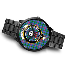 Load image into Gallery viewer, Pitcairn Hunting Clans ,Brown Leather watch, leather steel watch, tartan watch, tartan watches, clan watch, scotland watch, merry christmas, cyber Monday, halloween, black Friday