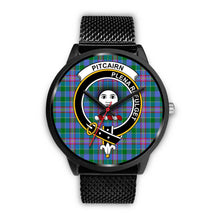 Load image into Gallery viewer, Pitcairn Hunting Clans ,Rose Gold Metal Mesh watch, leather steel watch, tartan watch, tartan watches, clan watch, scotland watch, merry christmas, cyber Monday, halloween, black Friday
