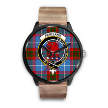 Load image into Gallery viewer, Pentland Clans ,Brown Leather watch, leather steel watch, tartan watch, tartan watches, clan watch, scotland watch, merry christmas, cyber Monday, halloween, black Friday