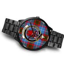 Load image into Gallery viewer, Pentland Clans ,Brown Leather watch, leather steel watch, tartan watch, tartan watches, clan watch, scotland watch, merry christmas, cyber Monday, halloween, black Friday