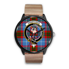 Load image into Gallery viewer, Pennycook Clans ,Brown Leather watch, leather steel watch, tartan watch, tartan watches, clan watch, scotland watch, merry christmas, cyber Monday, halloween, black Friday