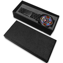Load image into Gallery viewer, Pennycook Clans ,White Leather watch, leather steel watch, tartan watch, tartan watches, clan watch, scotland watch, merry christmas, cyber Monday, halloween, black Friday
