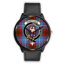 Load image into Gallery viewer, Pennycook Clans ,Black Metal Mesh watch, leather steel watch, tartan watch, tartan watches, clan watch, scotland watch, merry christmas, cyber Monday, halloween, black Friday