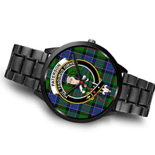 Load image into Gallery viewer, Paterson Clans ,Brown Leather watch, leather steel watch, tartan watch, tartan watches, clan watch, scotland watch, merry christmas, cyber Monday, halloween, black Friday