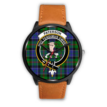 Load image into Gallery viewer, Paterson Clans ,Pink Leather watch, leather steel watch, tartan watch, tartan watches, clan watch, scotland watch, merry christmas, cyber Monday, halloween, black Friday