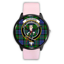 Load image into Gallery viewer, Paterson Clans ,Silver Metal Link watch, leather steel watch, tartan watch, tartan watches, clan watch, scotland watch, merry christmas, cyber Monday, halloween, black Friday