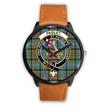 Load image into Gallery viewer, Paisley District Clans ,Pink Leather watch, leather steel watch, tartan watch, tartan watches, clan watch, scotland watch, merry christmas, cyber Monday, halloween, black Friday