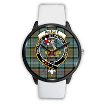 Load image into Gallery viewer, Paisley District Clans ,Silver Metal Mesh watch, leather steel watch, tartan watch, tartan watches, clan watch, scotland watch, merry christmas, cyber Monday, halloween, black Friday