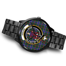 Load image into Gallery viewer, Ogilvie Hunting Modern Clans ,Brown Leather watch, leather steel watch, tartan watch, tartan watches, clan watch, scotland watch, merry christmas, cyber Monday, halloween, black Friday
