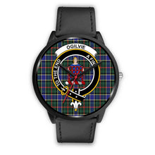 Load image into Gallery viewer, Ogilvie Hunting Modern Clans ,Black Metal Mesh watch, leather steel watch, tartan watch, tartan watches, clan watch, scotland watch, merry christmas, cyber Monday, halloween, black Friday