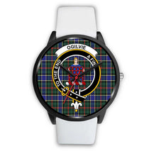 Load image into Gallery viewer, Ogilvie Hunting Modern Clans ,Silver Metal Mesh watch, leather steel watch, tartan watch, tartan watches, clan watch, scotland watch, merry christmas, cyber Monday, halloween, black Friday