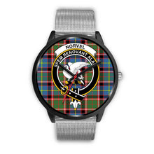 Load image into Gallery viewer, Norvel Clans ,Rose Gold Metal Link watch, leather steel watch, tartan watch, tartan watches, clan watch, scotland watch, merry christmas, cyber Monday, halloween, black Friday