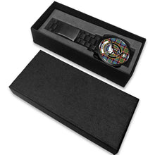 Load image into Gallery viewer, Norvel Clans ,White Leather watch, leather steel watch, tartan watch, tartan watches, clan watch, scotland watch, merry christmas, cyber Monday, halloween, black Friday