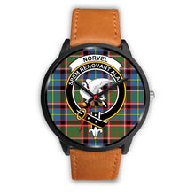 Load image into Gallery viewer, Norvel Clans ,Pink Leather watch, leather steel watch, tartan watch, tartan watches, clan watch, scotland watch, merry christmas, cyber Monday, halloween, black Friday