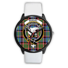 Load image into Gallery viewer, Norvel Clans ,Silver Metal Mesh watch, leather steel watch, tartan watch, tartan watches, clan watch, scotland watch, merry christmas, cyber Monday, halloween, black Friday
